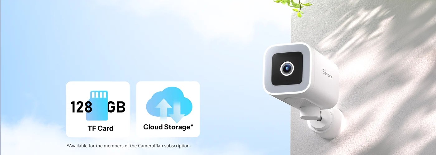 SONOFF CAM Outdoor 2K Wi-Fi Security Camera CAM-B1P (IP65) – Flexible, secure backup