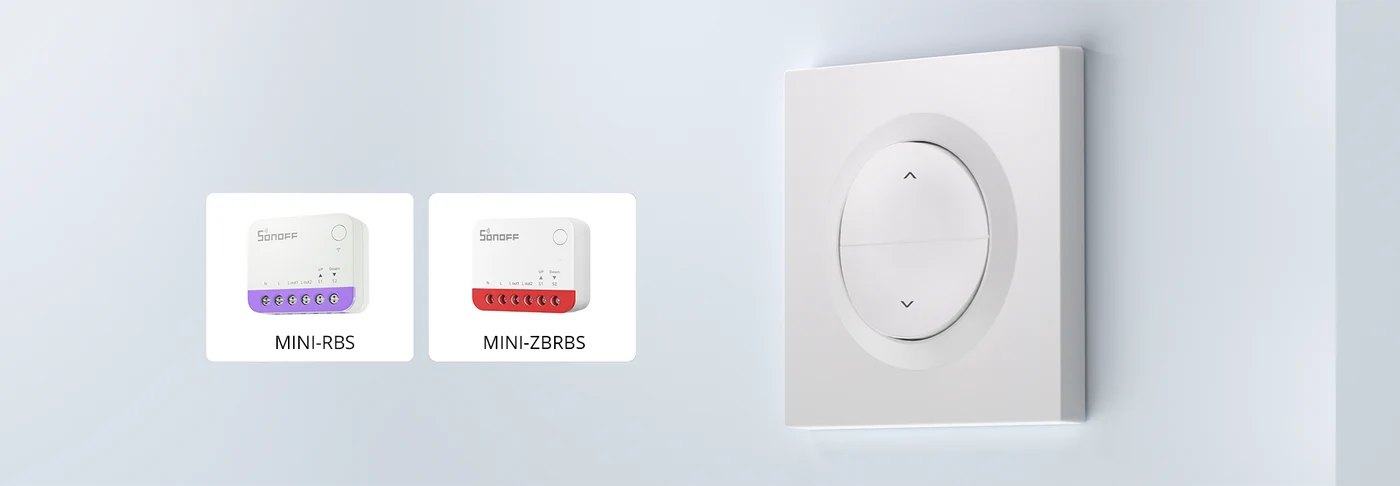 SONOFF Fusion Roller Shutter Wall Switch Enclosure ERBS (for MINI-RBS / MINI-ZBRBS) – For SONOFF shutter modules