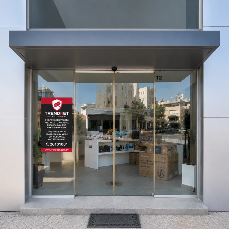 TrendNet showroom entrance in Paphos