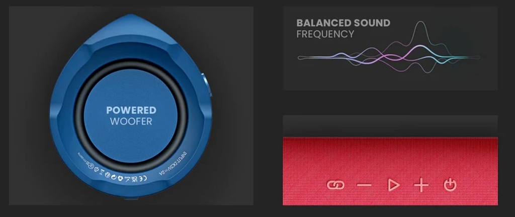 HiFuture Portable BT Speaker RIPPLE IPX7 30W Blue