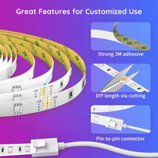 Govee LED Light Strip RGB Smart WiFi & BT 10m H6110