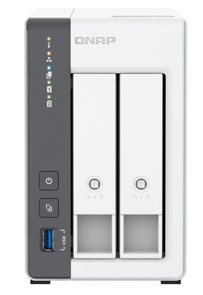 QNAP NAS 2-Bay Tower ARM Quad-Core, 4GB RAM, 2.5GbE & USB One-Touch Copy Button TS-216G