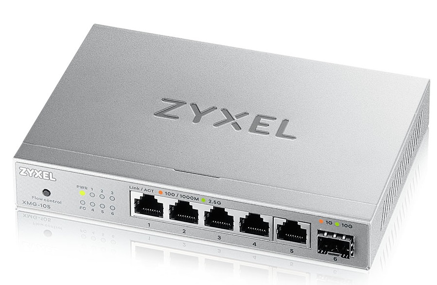 Zyxel Switch Multi-Gig 5-Port 2.5GbE + 10G SFP+ XMG-105