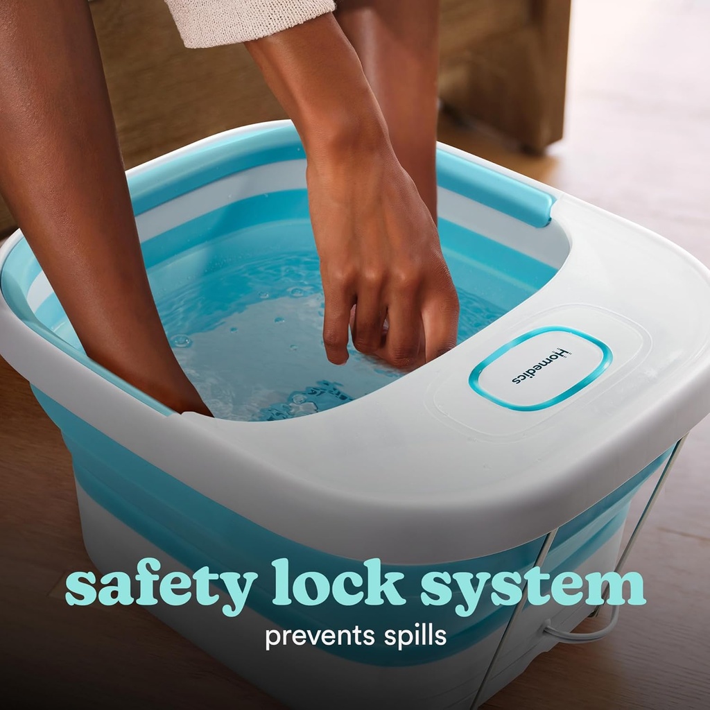 HoMedics FB-70BL Foot Spa with Hydro Massage & Heat Keep Collapsible & Foldable Space Saving Design