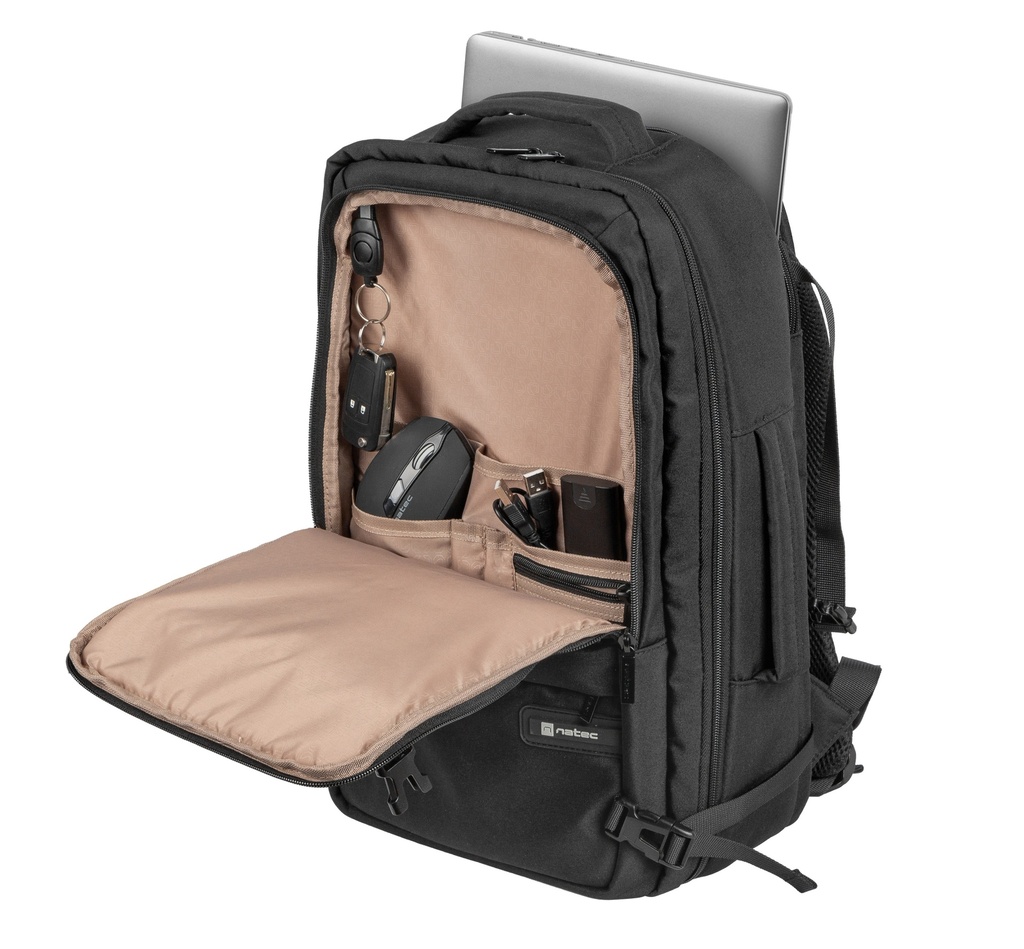 Natec Laptop Backpack 15.6'' 19L Black CAMEL LITE