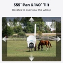 Reolink BP4G G430 5MP PTZ (GO PT Plus) Outdoor Battery Camera Bundle Includes Solar Panel + 32GB SD