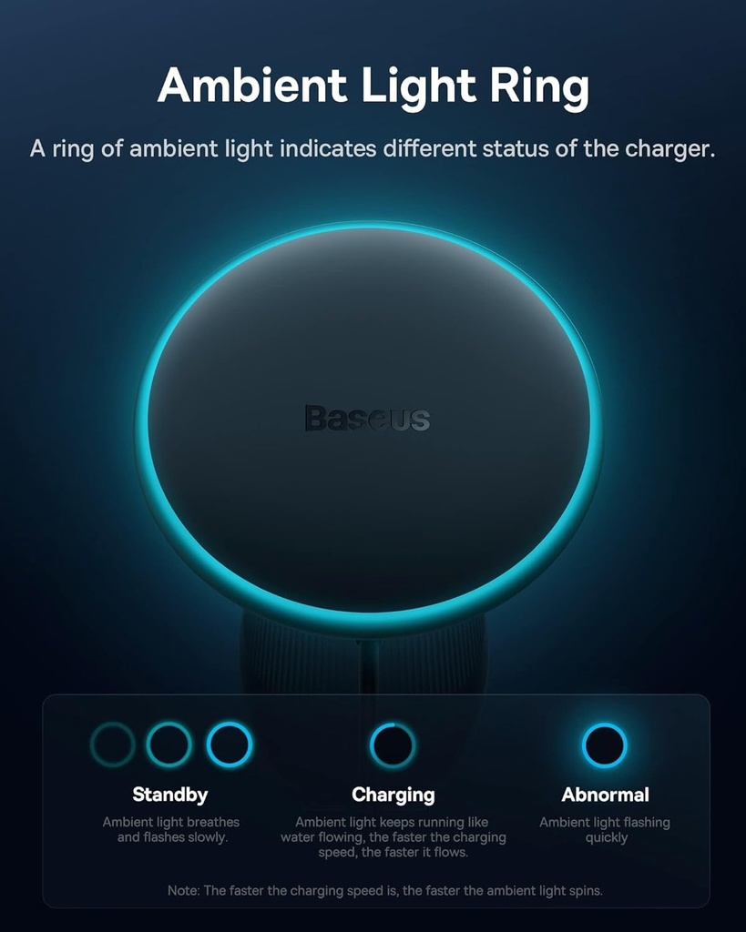 Baseus Wireless AirVent Magnetic Car Charger 15W+25W USB-C CW01