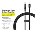 Baseus Cable USB-C to USB-C Gem Series 100W 2.0m Black