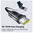 Baseus Cable USB-C to USB-C Gem Series 100W 2.0m Black