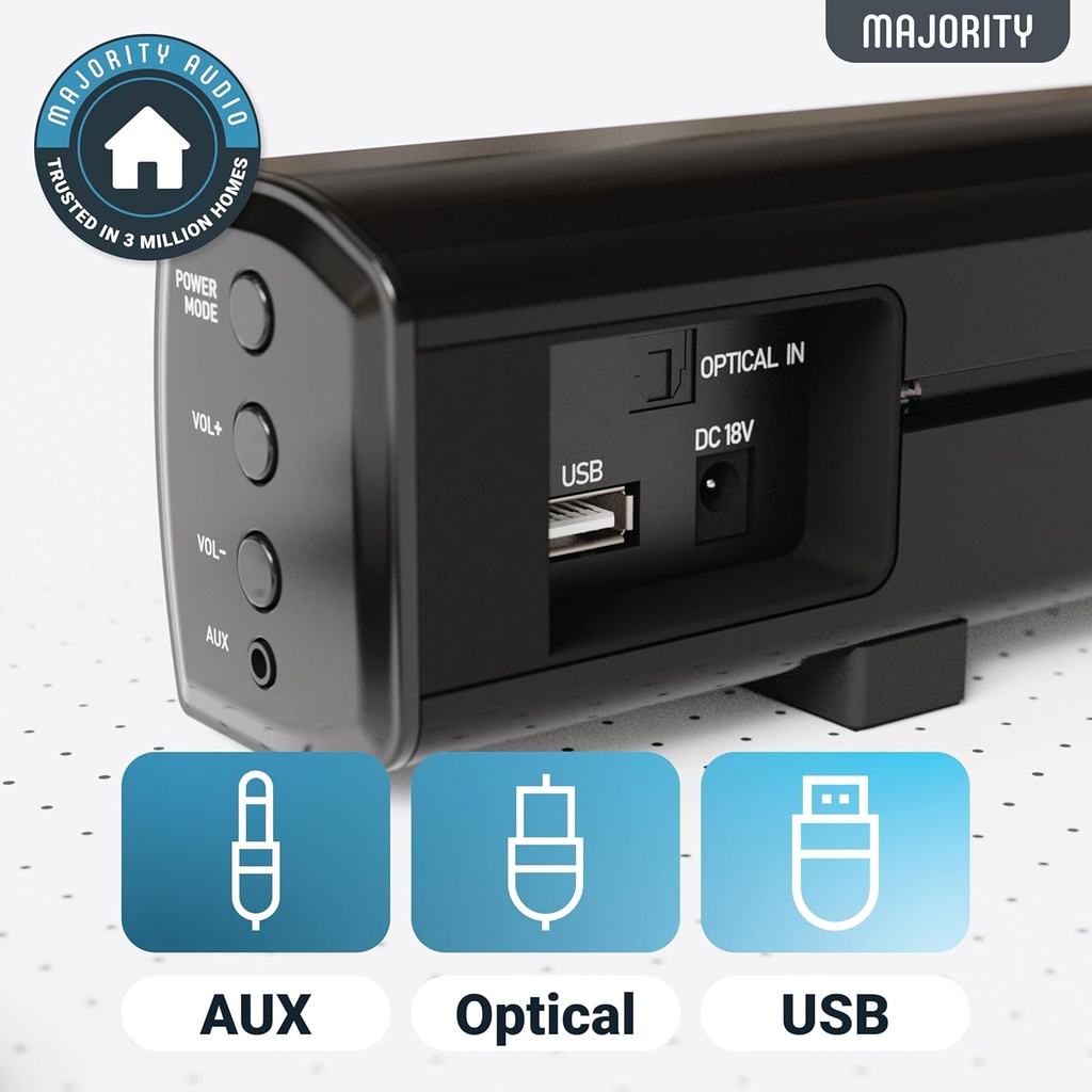 Majority BOWFELL Soundbar 2.1 50W BT/USB/Optical (UK)