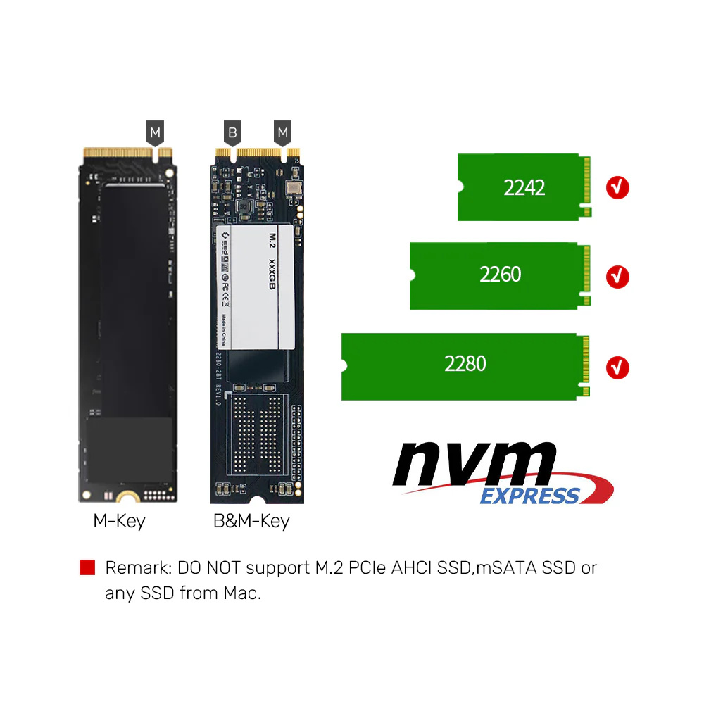 Unitek S1207A USB 3.2 10Gbps PCIe / NVMe SSD Docking Station