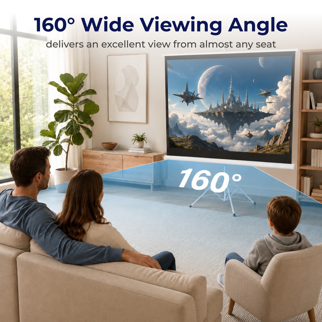 Lumivida Projector Tripod Screen 4:3 100” ESDC100