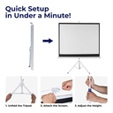 Lumivida Projector Tripod Screen 4:3 100” ESDC100