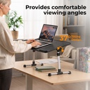 Lumivida Computer Tray Desk Multi-Purpose Foldable Ergonomic 60x34cm LPD01-7 Black