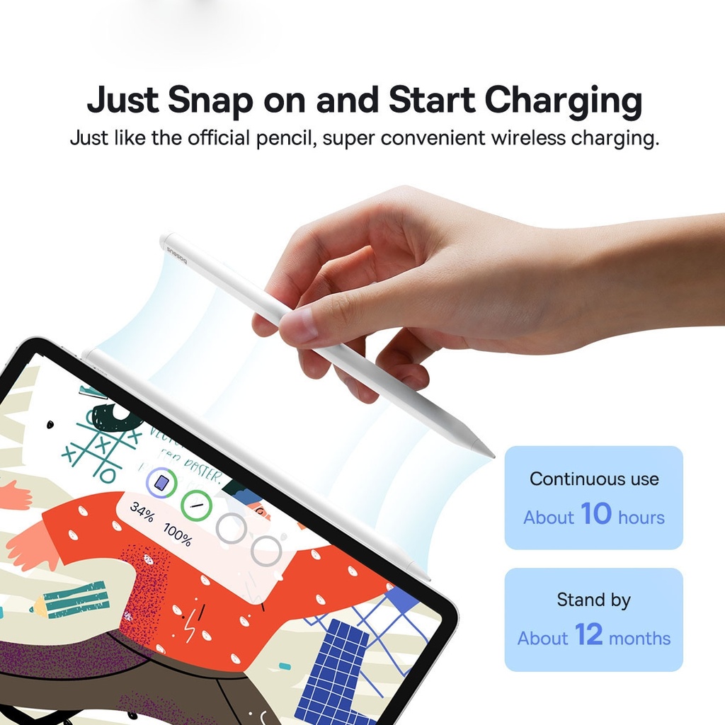 Baseus IT Stylus Active Smooth Writing 2 Wireless Charging LED & Extra Tip