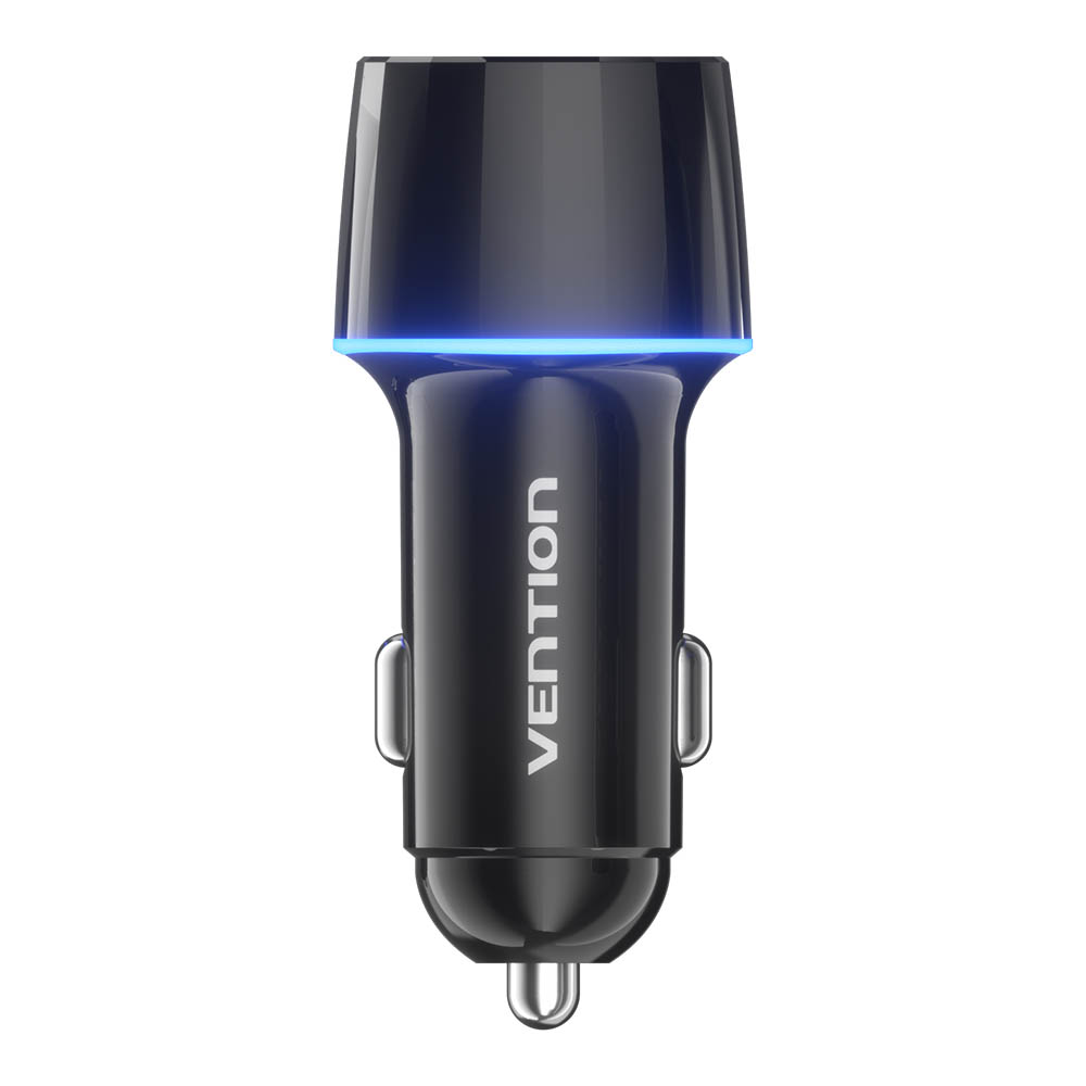 Vention Charger Car 48W 1xUSBC 1xUSBA 30W Max Black FFRB0