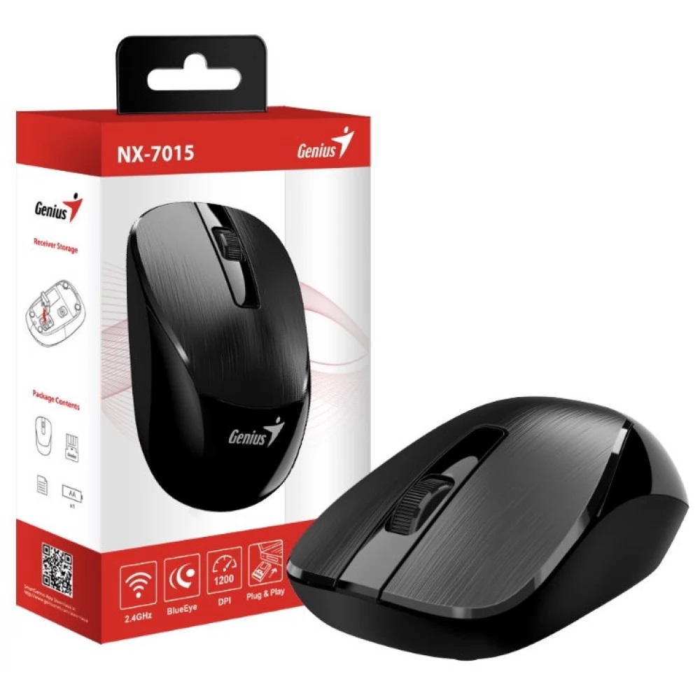Genius Mouse Wireless NX-7015 Metal Black
