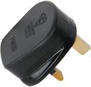Mercury POWER Mains Plug UK 13A Fuse Black 429.802UK