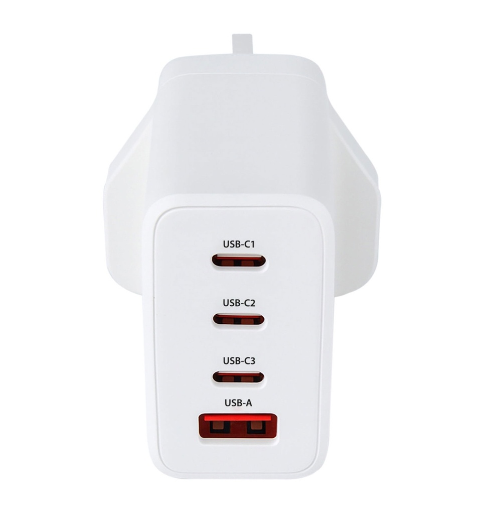 Mercury POWER Wall Charger 65W 3xUSBC 1xUSBA White 421.726UK