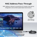 Unitek Converter USB-C to Gigabit Ethernet Cable 1.0m C18148AGY-1M