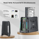 Unitek USB-C NVME/PCIe/SATA/HDD 10Gbps RGB Docking Station S1234B