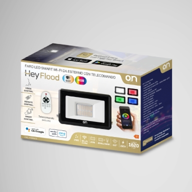 GBC HeyFlood Outdoor Smart WiFi LED Floodlight RGB+CCT w/RC