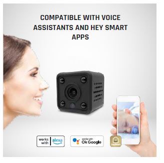 GBC HeyCam Mini Tiny WiFi Spy Camera with Built-in Battery & Invisible IR