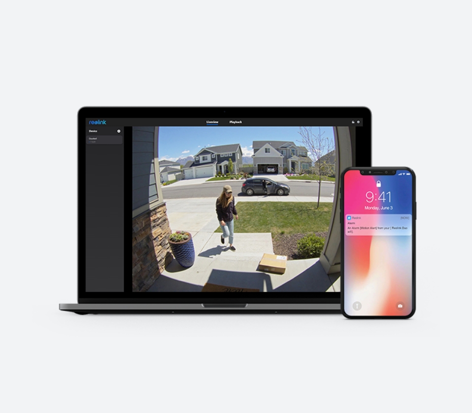 Reolink WIFI Video Doorbell 5MP black (D340W)