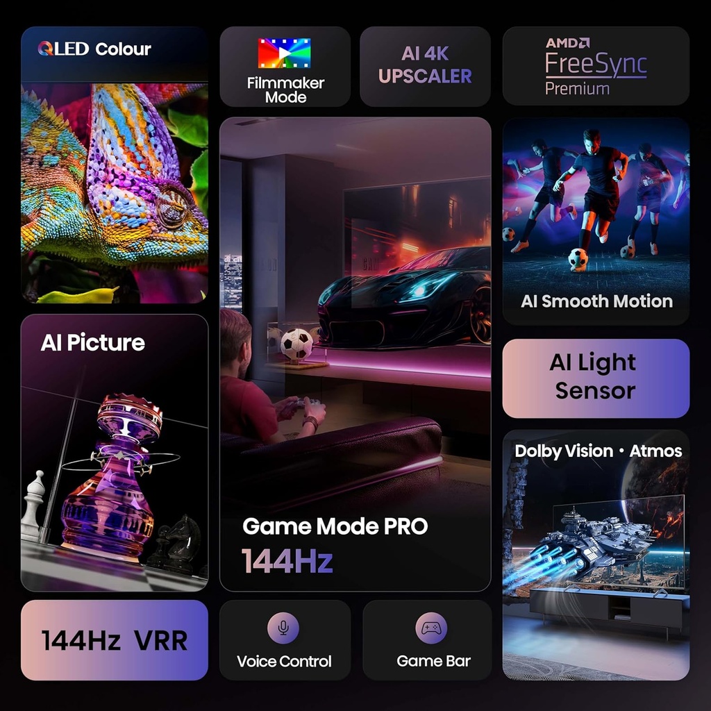 Hisense 65E7Q PRO 65'' 4K Smart QLED144hz  TV