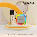SonicGear IOX K200 Karaoke Portable Speaker BT & Wireless Mic Pink