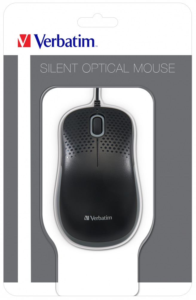 Verbatim Mouse Wired Optical Silent Black