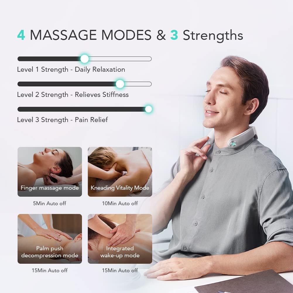 SKG Neck Massager Pulse-Heat-APP-Multiple Heads G7 Pro