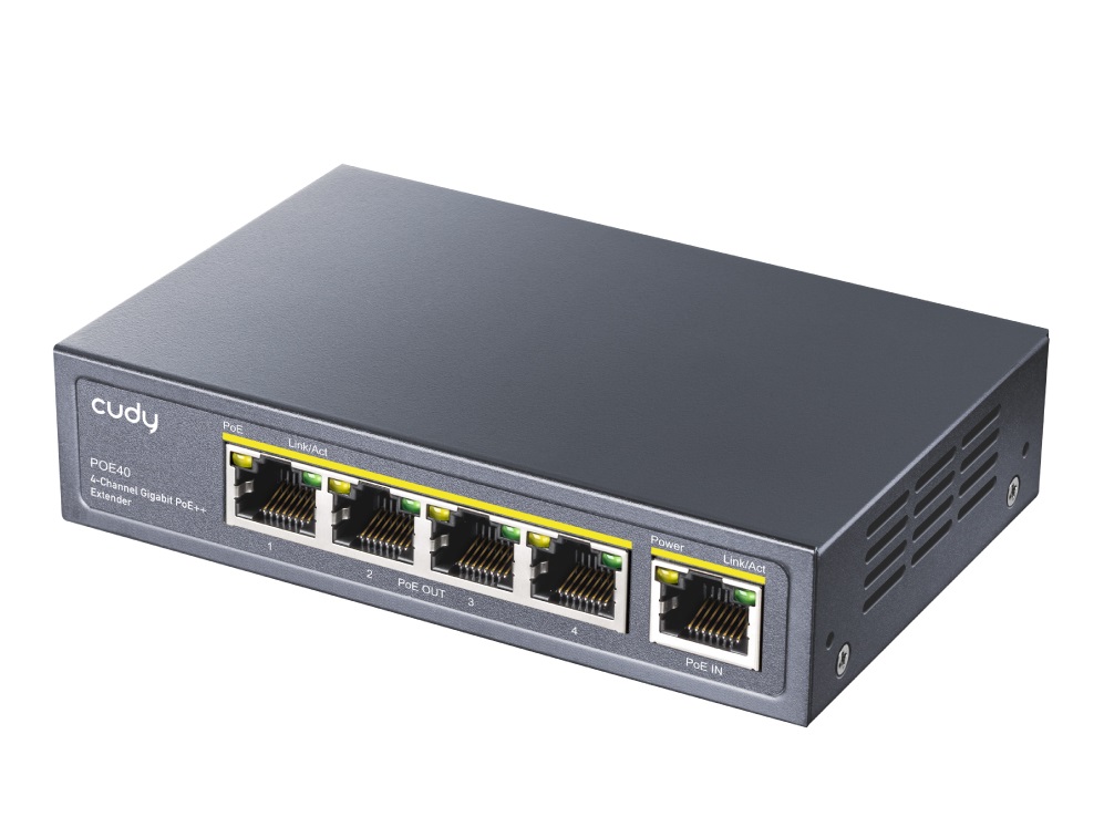 Cudy POE40 4-Channel Gigabit POE+ Extender 60W