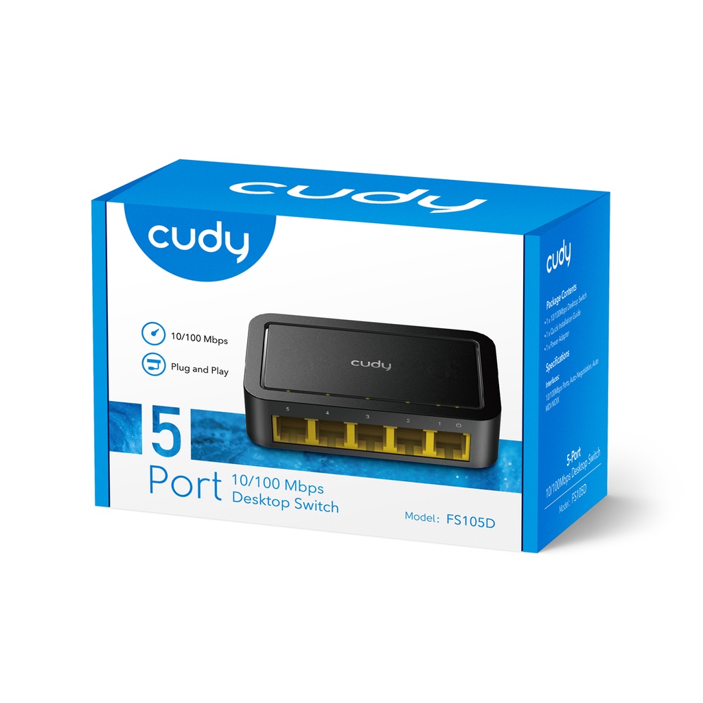 Cudy FS105D 5-Port 10/100 Mbps Desktop Switch