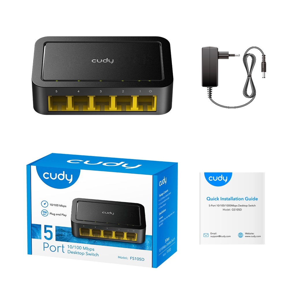 Cudy FS105D 5-Port 10/100 Mbps Desktop Switch
