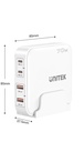 Unitek Charge Desktop 70W 4in1 GaN Charger White P1228AWH