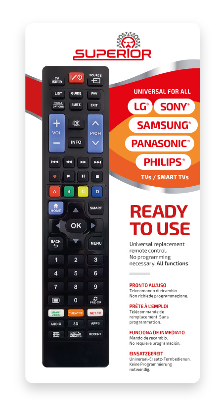 Superior Ready5 LG/Samsung/Sony/Philips/Panasonic SMART Extended