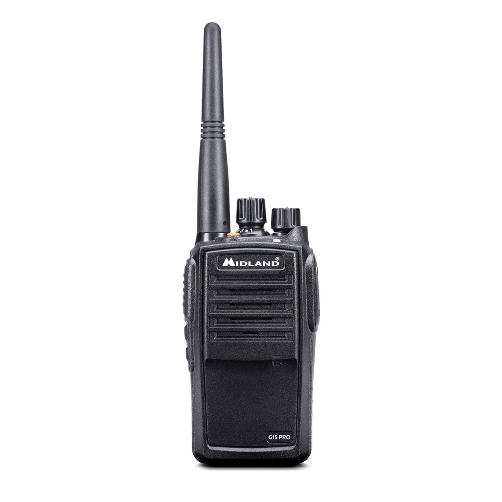 Midland G15 Pro PMR Radio IP67 Waterproof Rugged Aluminium Housing, Long Battery Life & PC Programmable
