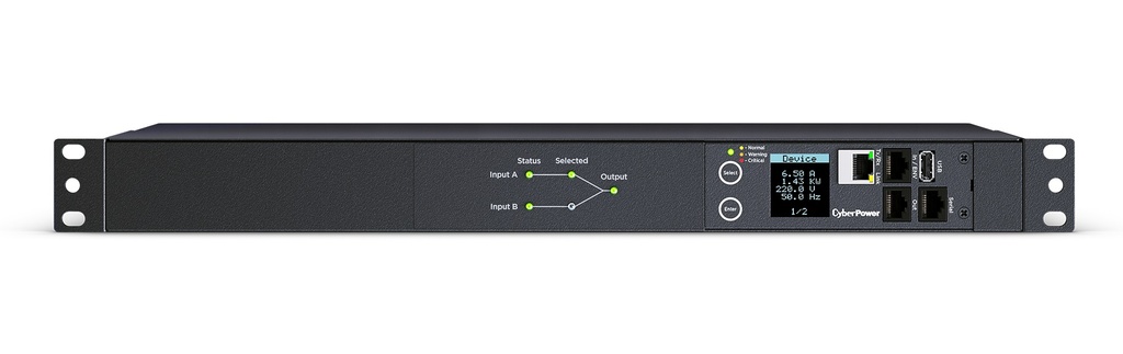 CyberPower VA PDU 10 Outlets Auto Transfer Switch SNMP/Sensor PDU44005