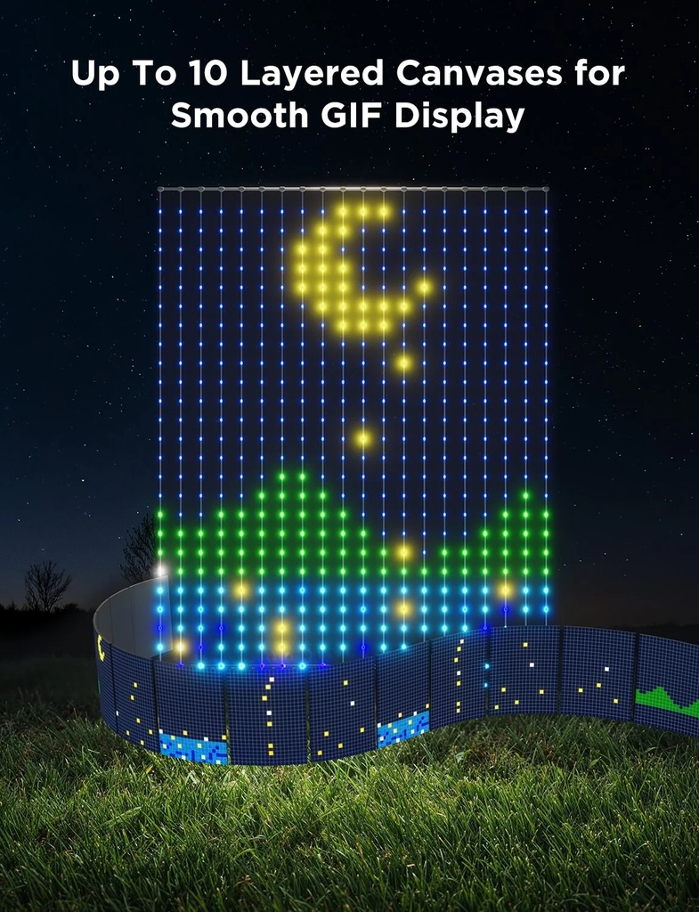 Govee H70B4 LED Curtain Lights 2 WiFi & BT RGBIC 3mx2.0m IP65 (EU)