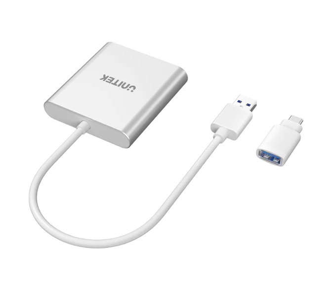 Unitek Y-9313D USB-A/C 3.0 Aluminium SD/Micro SD/CF Card Reader