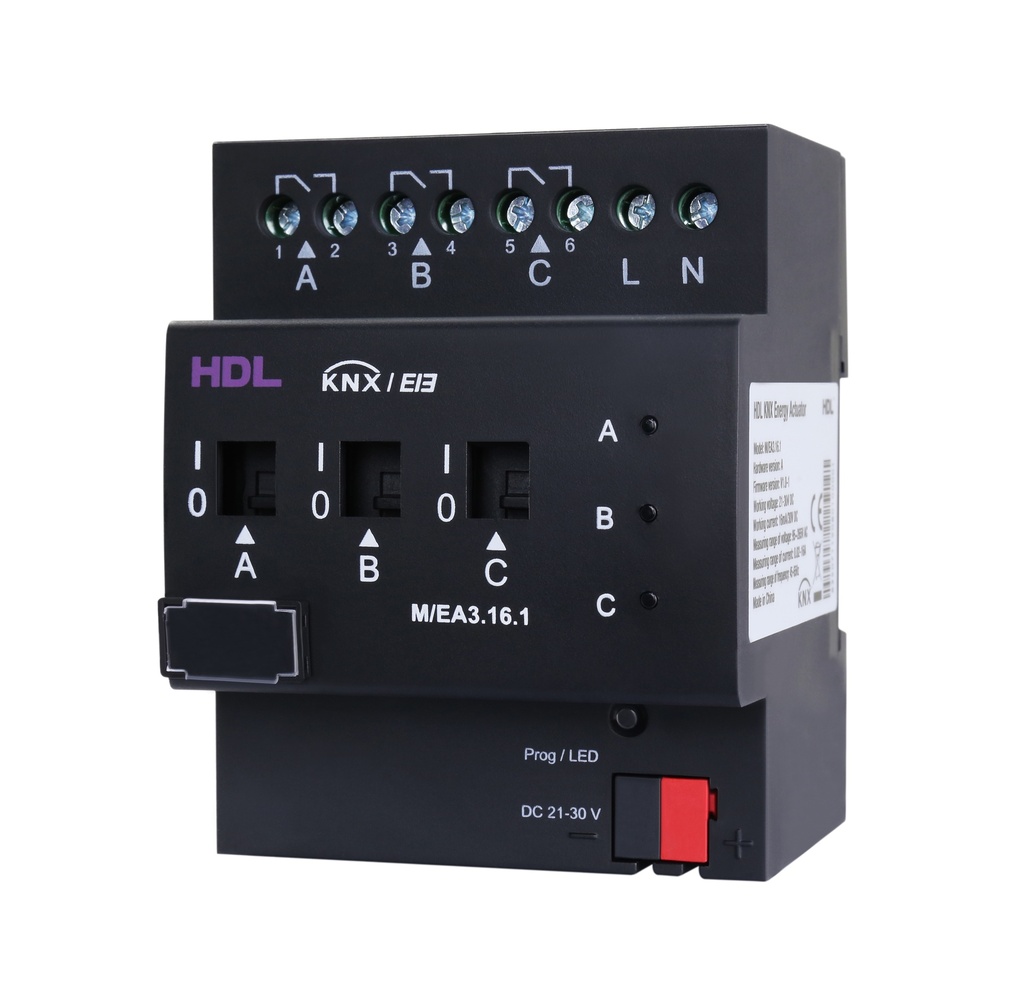 HDL KNX 3CH 16A Actuator With Energy Metering