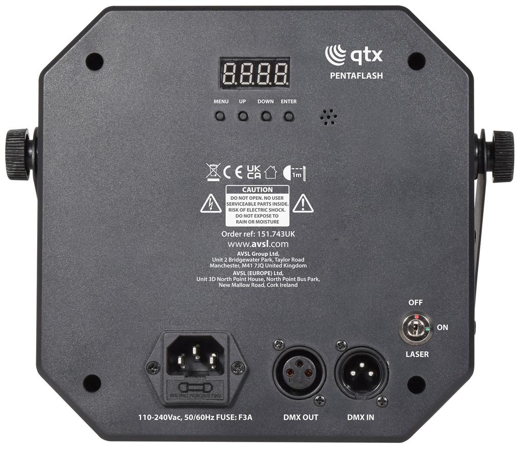 QTX Pentaflash 5-in-1 LED & Laser Effect 151.743UK