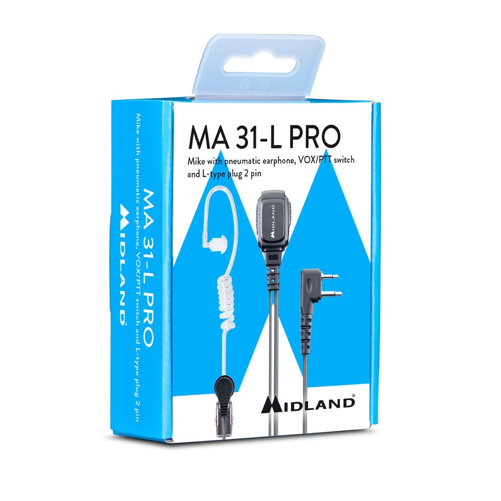 Midland MA31-L Pro Earphone Mic for XT/G Series