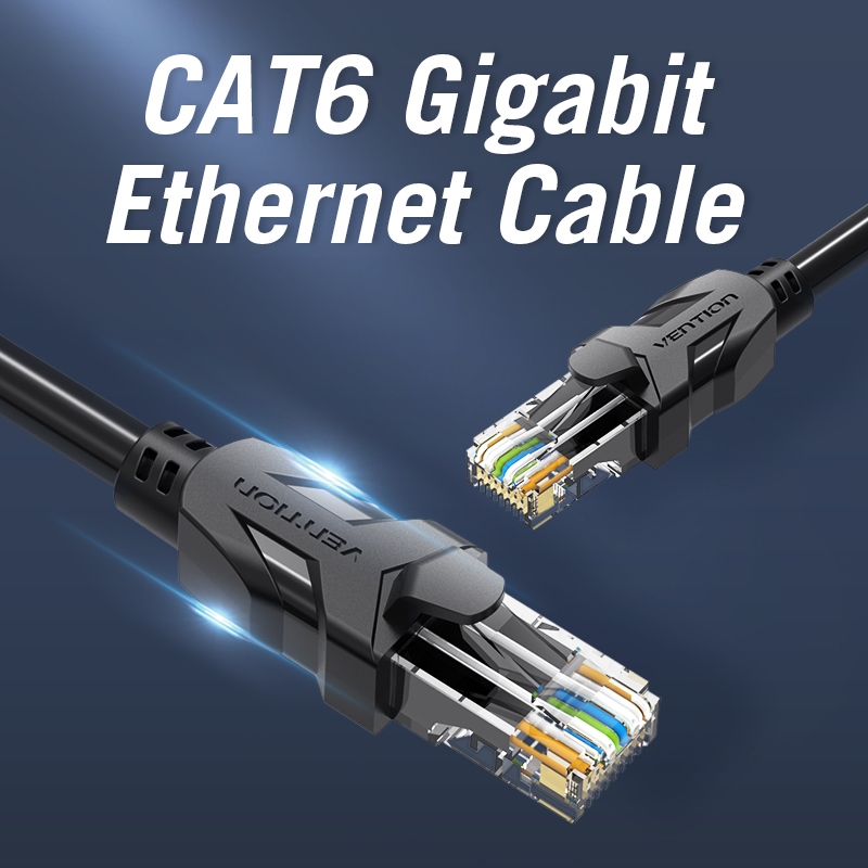 Vention NETWORK Cable CAT6 UTP Crystal Head 2.0m Black IBBBH