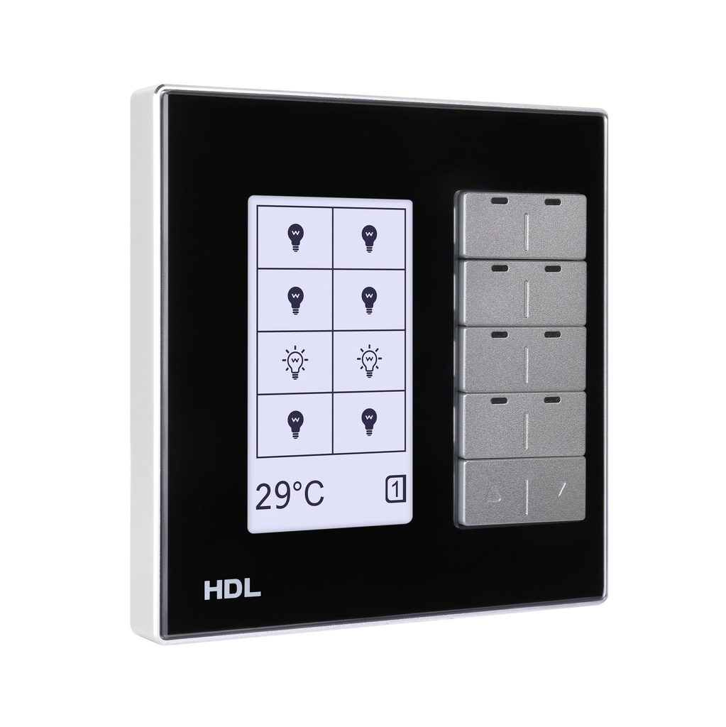 HDL Panel DLP MODERN Series 8 Buttons Black
