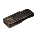 PNY Flash Drive Attache 4 USB 2.0 Stick 32GB Capless Slider Black FD32GATT4