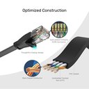 Unitek C1811GBK Flat Patch Cable CAT6 Black 3.0m