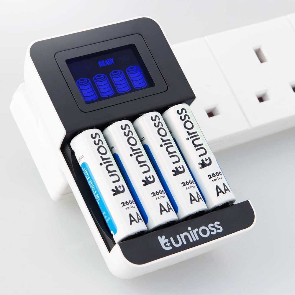 Uniross UCU002A Fast 2hr USB Charger for AA/AAA Incl 4xAA 2100 Batteries
