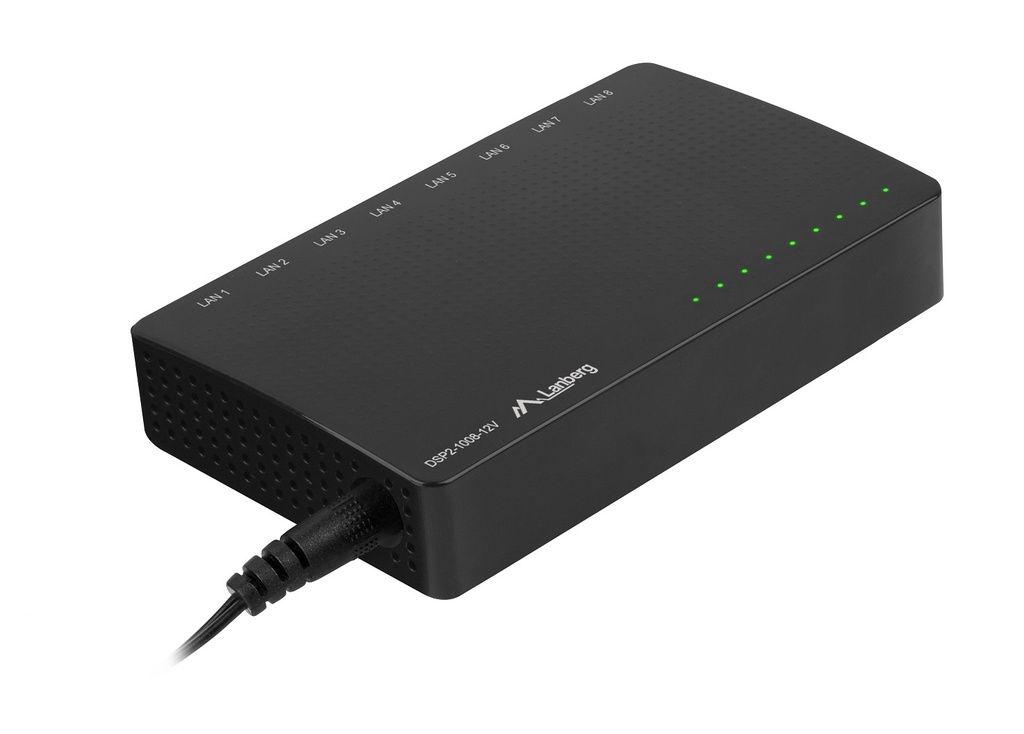 Lanberg Switch Gigabit Ethernet 8-Port 12V DSP2-1008-12V